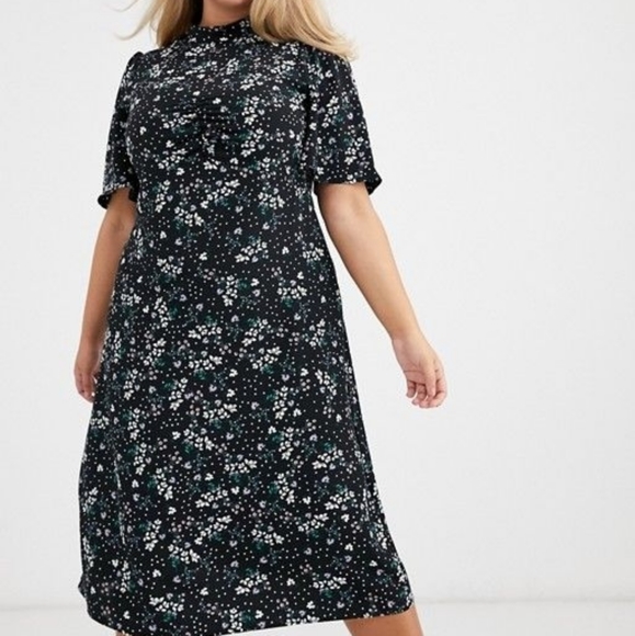 ASOS Curve Dresses & Skirts - Fashion Union Plus High Neck Midaxi Dress